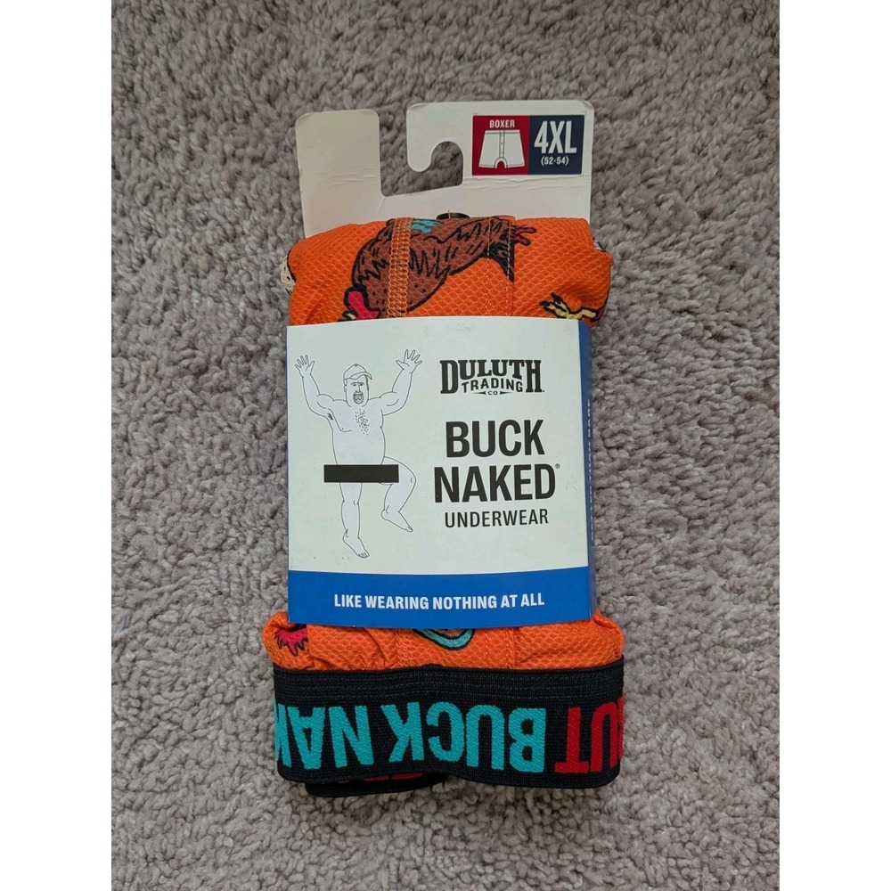 Duluth Trading Co Buck Naked Boxer Briefs Men's 4XL 21727 Strut Pattern NWT